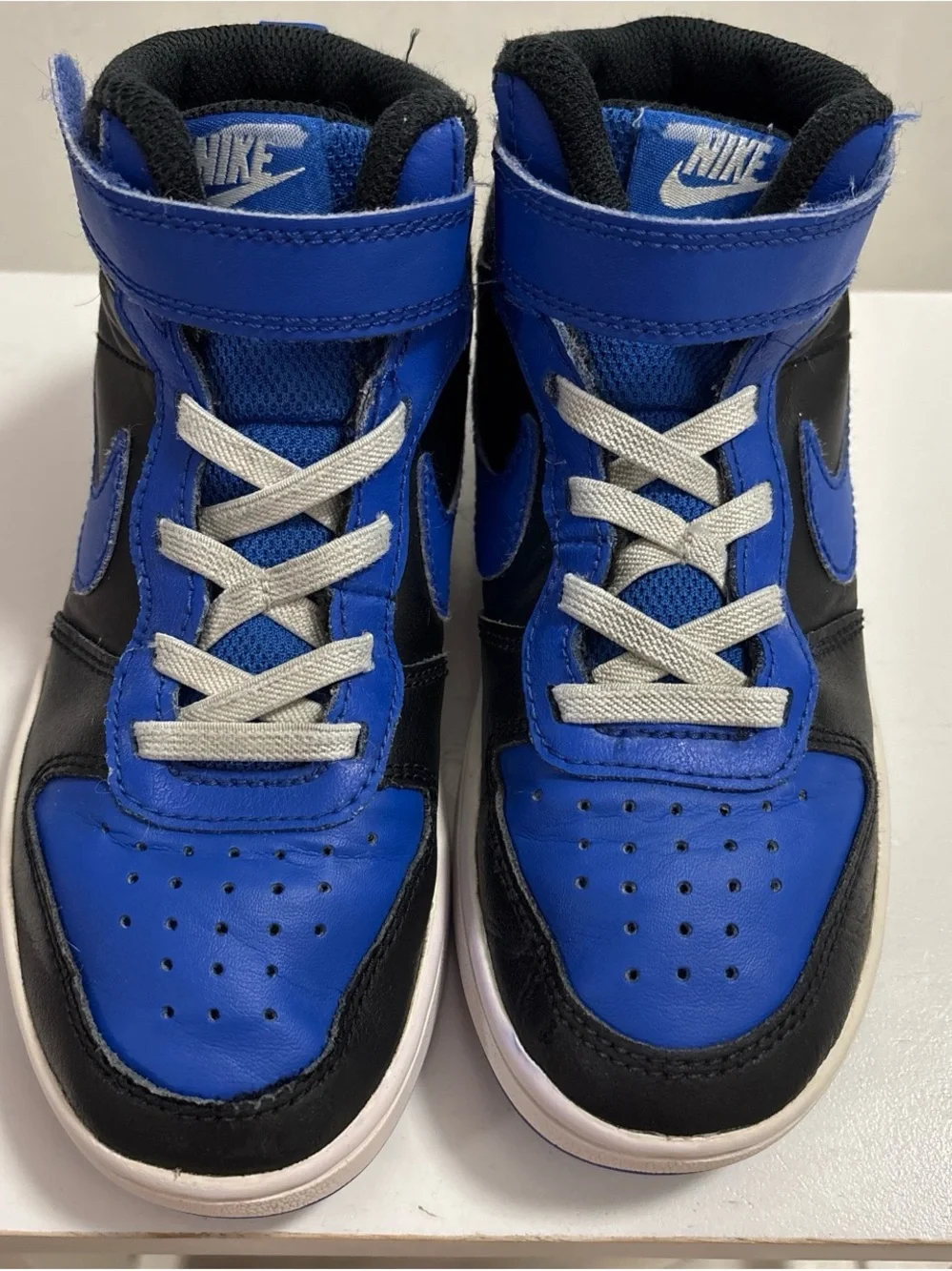 Nike Kids Mid-Top Sneakers in Black and Royal Blue
